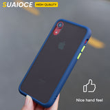 Funda protectora a prueba de golpes SUAIOCE para iPhone 11 Pro X XS Max XR funda trasera transparente para iPhone 7 8 funda de silicona de lujo Plus